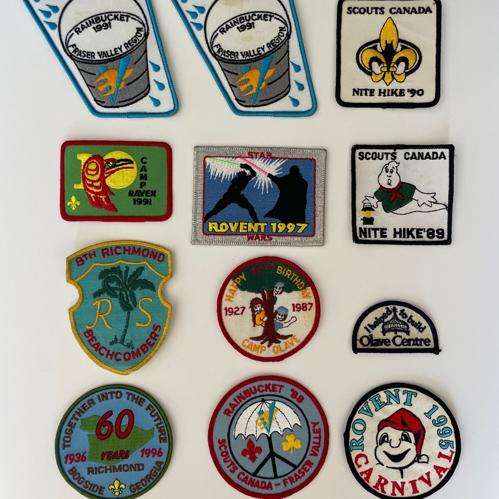 Vintage Canadian boy scouts patches 12 pieces